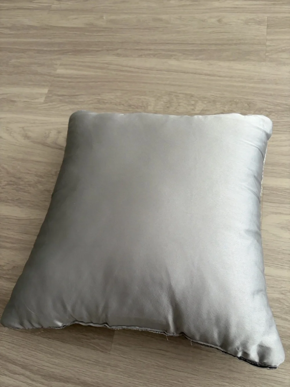 Gray and Silver Decorative Pillow